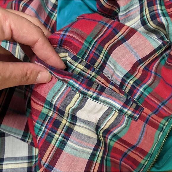 Eddie Bauer VTG 90s Teal Flannel Lined Jacket Men's Spring Coat Grandpa Medium - Picture 11 of 12